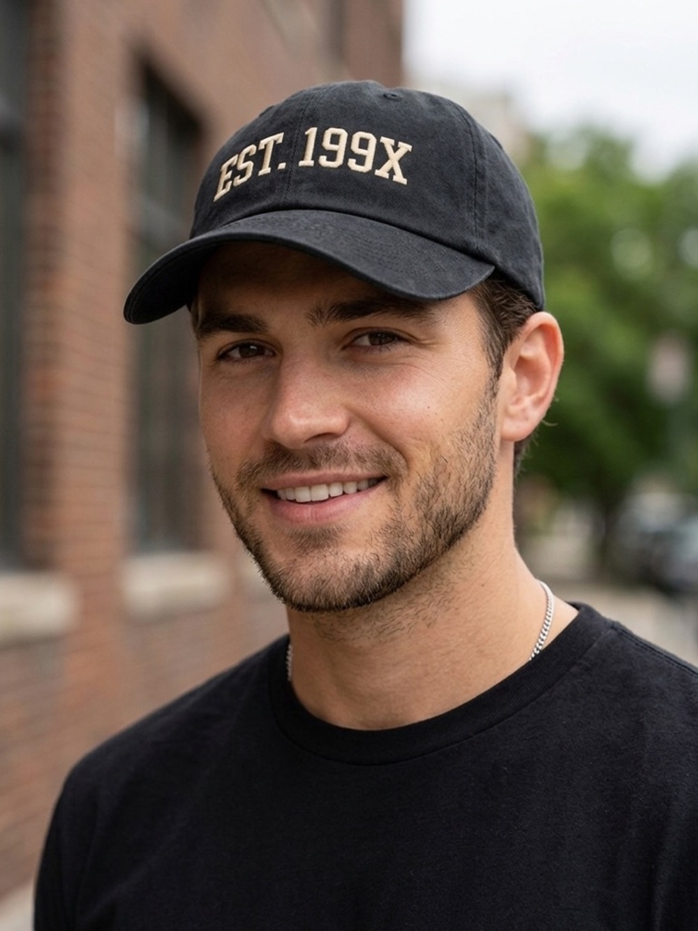 EST 199X Black Dad Hat Vintage Aesthetic Minimal Embroidered Adjustable Cap!!!